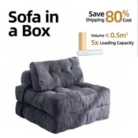 Sofá Reclinable Modular de Tela Plegable con Compresión al Vacío para Sala de Juegos, Dormitorio o Estudio - Venta al por Mayor