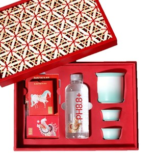 Bamboo Woven Gift Box 32x24x9 Red Rectangle Hollowed Out For New Year Dragon Boat Mid Autumn Festival Corporate Custom Logo - Product Image 4