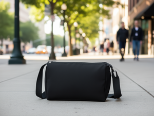 Borsa a Tracolla in Taslon per Donna, Chiusura con Zip, Uso Quotidiano per Tutte le Stagioni - Product Image 2