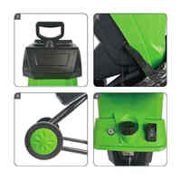 Broyeur de branches et de feuilles VERTAK Electrical 2500W, mini broyeur de bois, déchiqueteuse de branches, machine à broyer le bois