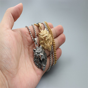 Collar con colgante de león de acero inoxidable, unisex, con temática animal, joyería de regalo - Product Image 2