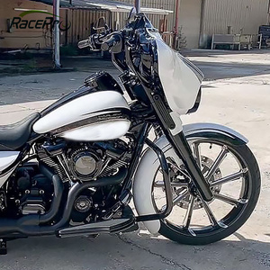 Garde-boue <span class=keywords><strong>avant</strong></span> de <span class=keywords><strong>moto</strong></span> noir brillant 23 "pour Harley Touring Electra Glide Street Glide FLTR FLHT FLHR FLHX Road King - Product Image 3