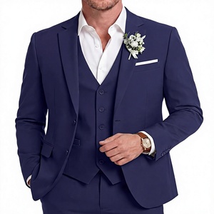 COOFANDY Ensemble 3 pièces pour <span class=keywords><strong>homme</strong></span> en <span class=keywords><strong>lin</strong></span>, orné de perles, avec fermeture éclair, style décontracté et léger, idéal pour <span class=keywords><strong>mariage</strong></span> et bal de promo (Blazer, gilet et pantalon) - Product Image 1