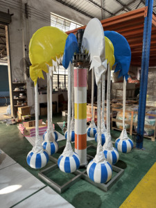 Giostra Elettrica per Parco Giochi al Coperto, Altalena con Palma in Schiuma Morbida per Casa, Scuola, Centro Commerciale e <span class=keywords><strong>Parchi</strong></span> Divertimento - Product Image 6