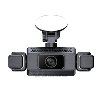 Enregistreur vidéo CPT HD 1080P à quatre canaux, dashcam panoramique 360°, écran IPS 3 pouces, 4 objectifs, contrôle par application WiFi, enregistrement en boucle tout autour