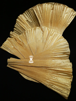 Tissu plissé en dentelle surdimensionné de 69 cm, effet métallisé, ondulé, en organza transparent, pour la confection de robes de mariée DIY, matériau de couture à volants