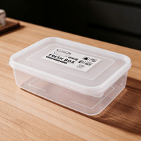 Boîte de conservation alimentaire transparente multi-usages en gros, hermétique et étanche, en PP, pour réfrigérateur, aliments secs, fruits et légumes