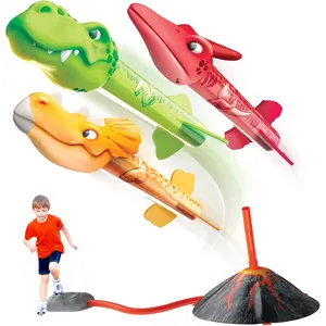 Le lance-roquettes de vente chaude pour les enfants lancent un jouet d'extérieur de dinosaure jusqu'à 100 pieds