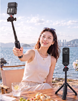 Trépied perche à selfie extensible 5 positions 15,5-30,5 cm, mini support de bureau 360° °   Rotule pour Insta360 X5/X4/Go3/3S DJI Pocket 3 Vlog