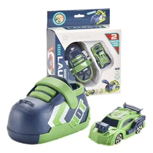 New Style Mini Launch ejection sliding rail track Vehicle Catapult Running Shooting Shoes rocket flying Car Toy For Kids