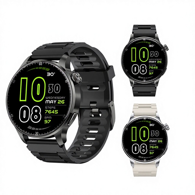Smart Watch Outdoor GPS Sports Tracking Heart Rate Health Sleep Monitoring for Call AMOLED Display Silicone Band 7-14 Days