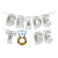 Ensemble de ballons en or rose avec lettres croisées, ensemble de ballons en aluminium de 16 pouces pour future mariée