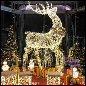Décoration de Noël extérieure, grand motif de renne lumineux à LED pour décorations de rue - Product Image 6