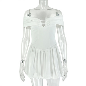 Elegante Vestido Casual Minimalista sin Tirantes con Diseño de Espalda Descubierta y Abertura en la Espalda, Cintura Imperio, Antiestático, para un <span class=keywords><strong>Look</strong></span> Fresco y Moderno - Product Image 6