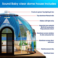 Restaurant, maison d'hôtes, café, chambre à bulles étoilée, maison en dôme transparent pour repas dans le jardin sur le toit