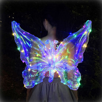 Vente flash - Ballons décoratifs en forme d'ailes de papillon transparents et lumineux à LED, colorés, pour Pâques, anniversaires, jouets pour adultes