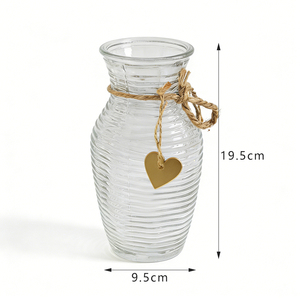 Vase en verre côtelé dégradé style nordique pour arrangement de pampas, décoration intérieure, centre de table de mariage, vente en gros - Product Image 4