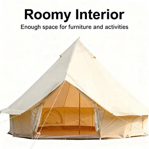 Nouvelles tentes yourtes de luxe à une chambre, durables, en coton, quatre saisons, pour la famille, imperméables et anti-UV, portables - Product Image 4