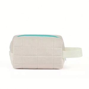 Bolsas de Cosméticos de Terciopelo Impermeables Profesionales ODM OEM, Estuches Pequeños Grises/Azules/Champán, Bolsa de Maquillaje Rectangular con Cierre y Logotipo Personalizado - Product Image 2