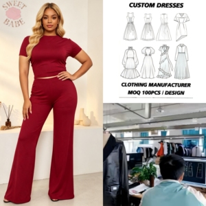 Conjunto de dos piezas de ropa informal para mujer con curvas, top corto de manga corta talla grande y pantalones largos acampanados, cintura alta, estilo urbano. - Product Image 1