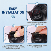 Capuchons de joystick en TPE 8-en-1 HP-062 pour manettes PS4/PS5 – Accessoires de jeu de remplacement pour manettes de jeu – Vente chaude usine