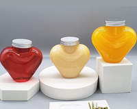Bouteille d'eau en plastique en forme de cœur de 500 ml en gros pour jus, boissons, champagne, sodas, boissons énergisantes, whisky