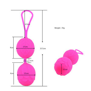 Jouets Sexuels Boules <span class=keywords><strong>de</strong></span> <span class=keywords><strong>Geisha</strong></span> <span class=keywords><strong>de</strong></span> Resserrement Vaginal Boules d'Exercice en Silicone Rose pour Femmes - Product Image 5