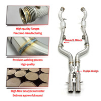 Échappement à haut débit pour Mercedes Benz S600 5.5T W221 (2003-2013) Downpipe avec conception de tuyau en X isolé