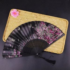 Personalized <b>Large</b> Black Wooden Folding Hand <b>Fan</b> Custom Printed Bamboo Crafts Decorative Business Gifts Folk Art Angel Model - Product Image 5