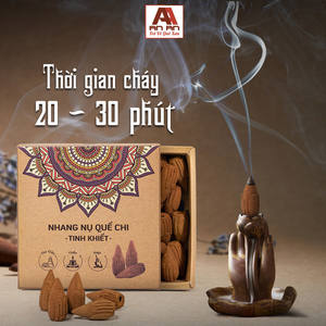 Cônes d'encens à la cannelle bio faits à la main, écologiques, parfum naturel, longue durée, pour spa, yoga, méditation, vente en gros - Product Image 3