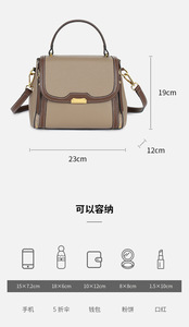 Nuevo Bolso de Mano de Diseño Cruzado de Moda, Bolso de Cuero Genuino Real, Bolsos de Mujer de Marca, Bolsos de Piel de Vaca para Chicas - Product Image 2