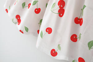 Robes pour filles à bas prix, robe de fête en mousseline de soie sans manches à volants avec un motif cerise - Product Image 6