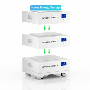 Groothandel 51.2V Gestapeld 10kwh 15kwh 20kwh 25kwh 30kwh 35kwh Stapelbare Lifepo4 Batterij Terug Voor Thuis Zonne-Energie Opslag