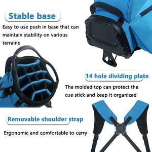 Professional 14 Way <strong>Golf</strong> Stand <strong>Bag</strong> Lightweight Waterproof Polyester with Quick Release <strong>Strap</strong> for Men Women Golfers - Product Image 4