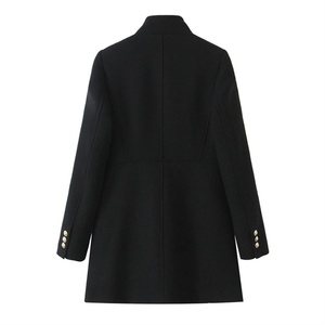 Manteau Élégant Noir à Double Boutonnage pour Femme, Nouvelle Collection Automne 2025, Modèle 9037141 - Product Image 3