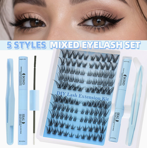 Aesphylash En gros Extensions de cils en grappes effet œil de chat synthétiques, naturelles, douces, sans cruauté animale, mates, 5 styles - Product Image 6