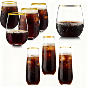 أكواب بلاستيكية مخصصة بشعار ولون مميز سعة 9 أونصات و8 أونصات و250 مل، أكواب شمبانيا بلاستيكية للترويج والهندسة، مستلزمات حفلات يمكن التخلص منها - Product Image 1