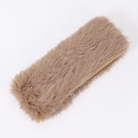 Diadema ancha de piel de conejo de zorro de imitación cálida para invierno de alta calidad para mujer, accesorios para el cabello, diademas rusas para mujer, sombrero sin parte superior
