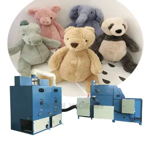 High cost-effective pillow cotton filling line/cushion fiber filling machine/teddy bear Plush Soft toy stuffing making machine