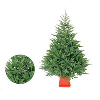Arbre de Noël artificiel vertical de luxe, écologique, de haute qualité, grand modèle, décoré avec des lumières LED pour une utilisation en intérieur