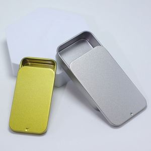 Recyclable Mint Solid Perfume Soap Small Rectangle Sliding Tinplate <b>Metal</b> <b>Box</b> with Logo Printing Factory Wholesale Custom Empty - Product Image 4