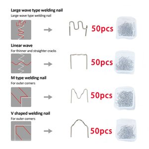 Kit de Soldadura de Plástico con Grapadora en Caliente de 50W para Reparación de Parachoques de Coche, Kayak y PVC, con Grapas y Herramientas para Eliminar Abolladuras - Product Image 5