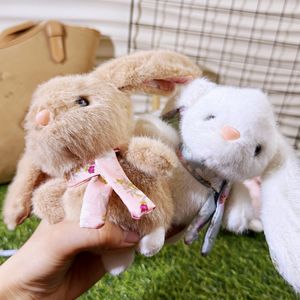 Portachiavi Peluche Coniglio con Sciarpa Stile Rurale 13CM, Ciondolo per Zaino, Souvenir, Regalo di Compleanno, Promozione, Regalo di Pasqua - Product Image 5