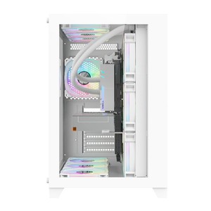 Lovingcool vendita in fabbrica ATX custodia da gioco effetto ARGB custodia per <span class=keywords><strong>Computer</strong></span> in vetro bianco per PC da gioco supporto per dispositivo di raffreddamento liquido in <span class=keywords><strong>CPU</strong></span> 360mm - Product Image 2