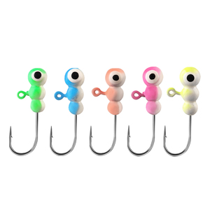 Ensemble d'hameçons de pêche à tête plombée TGD de haute qualité, 5 pièces/sac, 7 formes, <span class=keywords><strong>mini</strong></span> jig heads pour crappie, leurres souples, 5 couleurs, vers, insectes, hameçons pour la pêche sur glace - Product Image 5