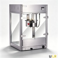 Machine à Popcorn Commerciale LEDE avec Système de Ventilation, Agitateur Électrique, Conception Papillon, Pop-corn Sphérique pour Maïs Sucré