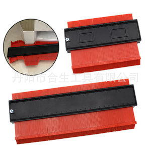 Medidor de Contornos Mr Drill de 10 Pulgadas, Rojo, de Plástico, Herramienta de Perfilado para Trabajos en Madera, Piedra y Automoción - Product Image 2