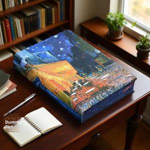 <span class=keywords><strong>Van</strong></span> <span class=keywords><strong>Gogh</strong></span> 120g cartaceo con copertina rigida in carta con bordo a colori rilegatura termica in bianco Graffiti pittura bianca ispessita per taccuino regalo - Product Image 2