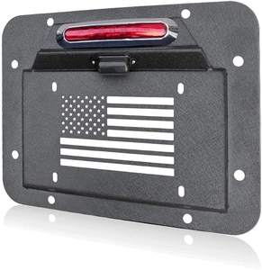 Neumático de repuesto Eliminar licencia Placa de reubicación Kit con placa de iluminar la luz y tercera luz de freno Luz de ajuste 2007-2018 jeep Wrangler JK - Product Image 4