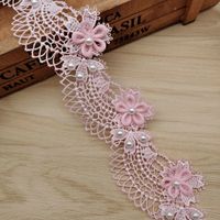 Vente d'usine diverses perles de Tulle largement utilisées bordure de coupe en dentelle tissu fait main manque broderie garniture en dentelle chimique